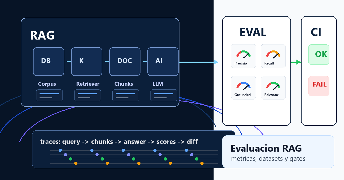 Evaluación RAG en producción: métricas, datasets y gates antes de cambiar tu pipeline